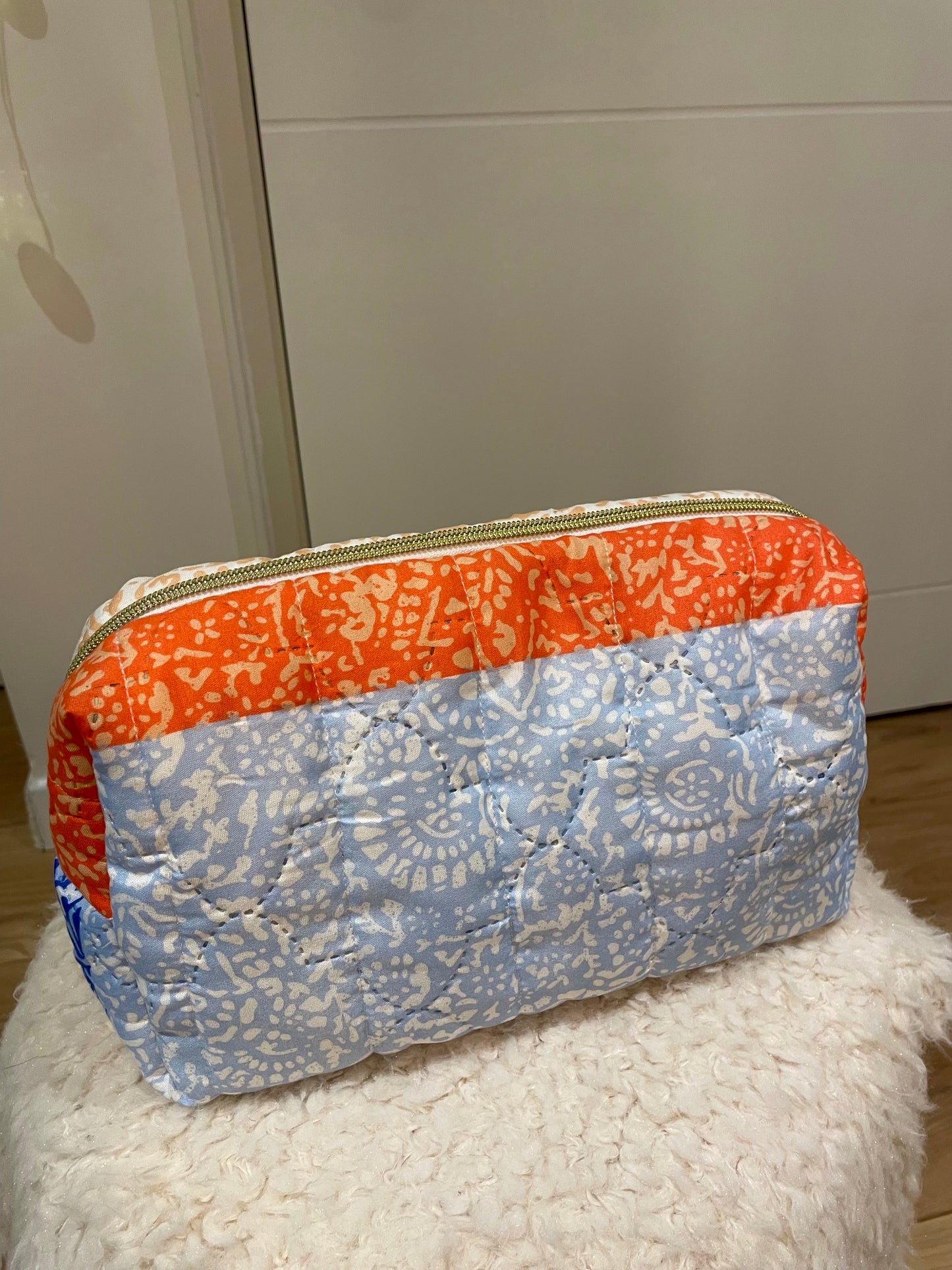 Trousse de toilette Héraklion bleu et rose