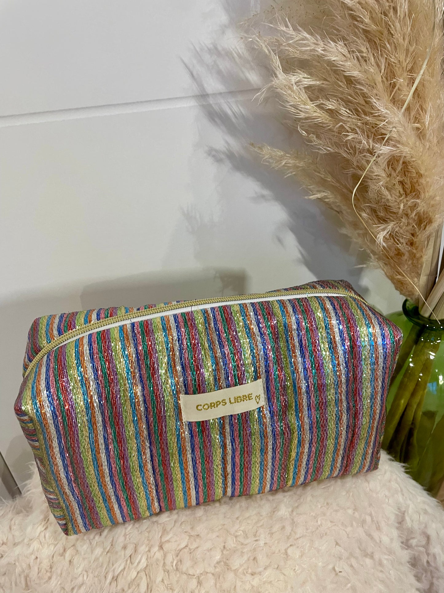 Trousse de toilette Héraklion rayé brillant