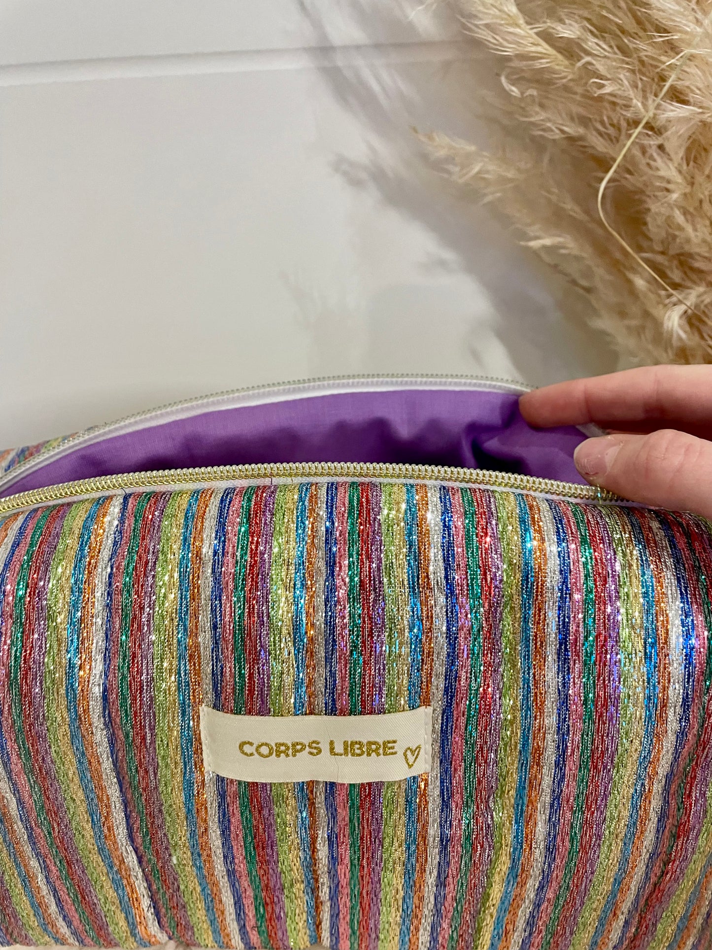 Trousse de toilette Héraklion rayé brillant