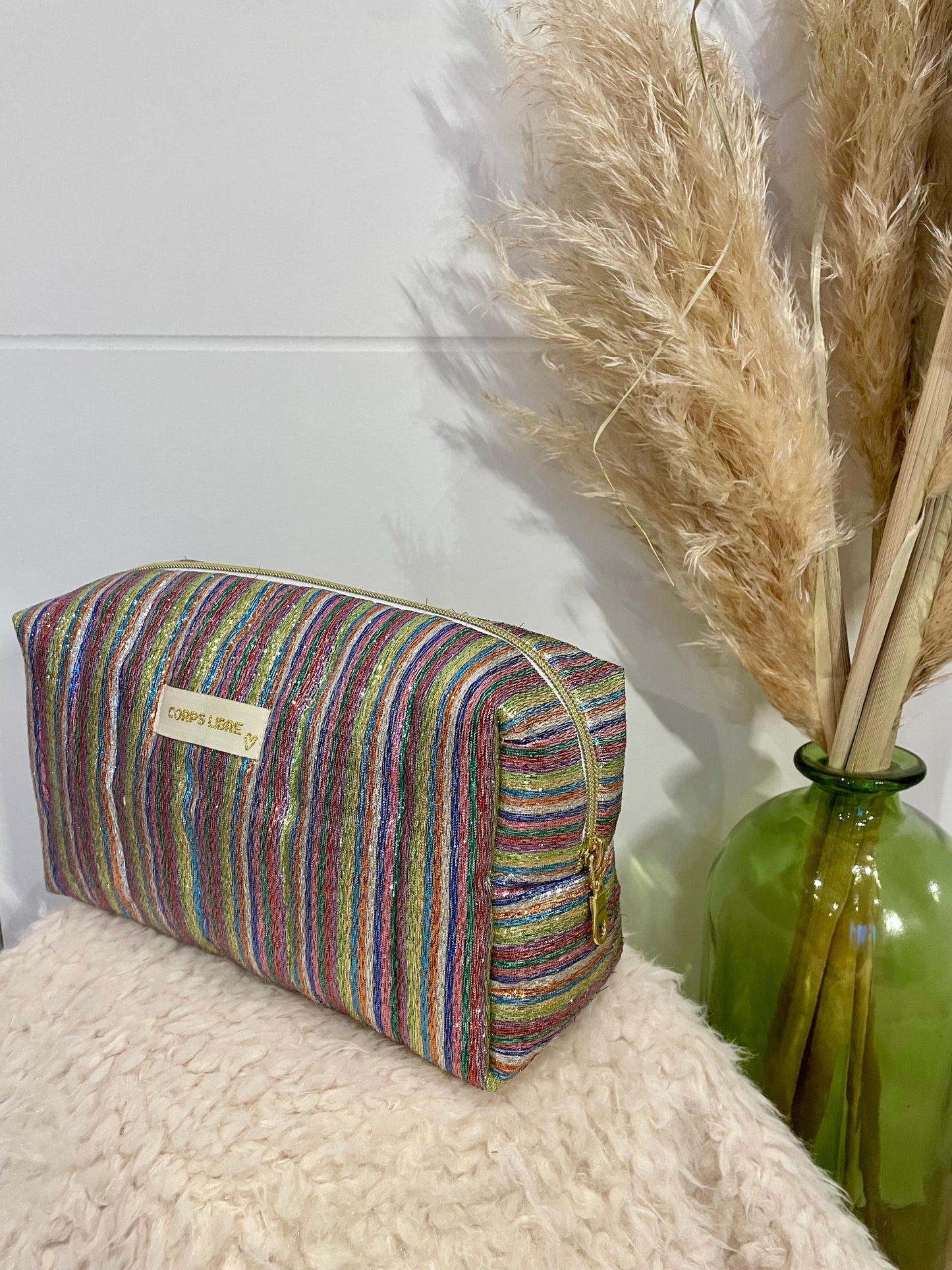 Trousse de toilette Héraklion rayé brillant