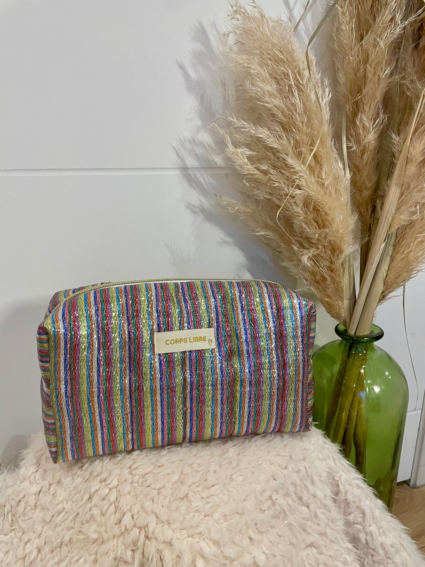 Trousse de toilette Héraklion rayé brillant