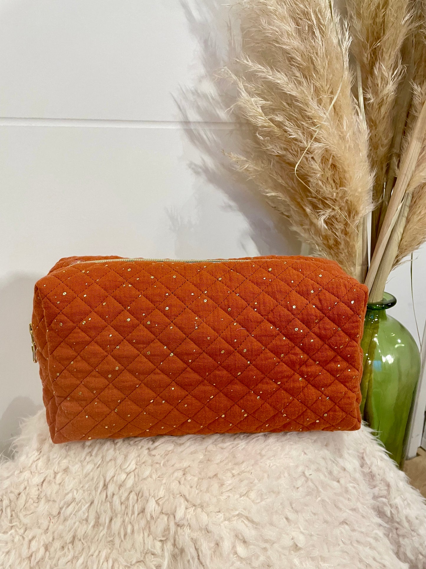 Trousse de toilette Héraklion terracotta doré